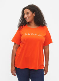 FLASH – kuviollinen t-paita, Orange.com, Model