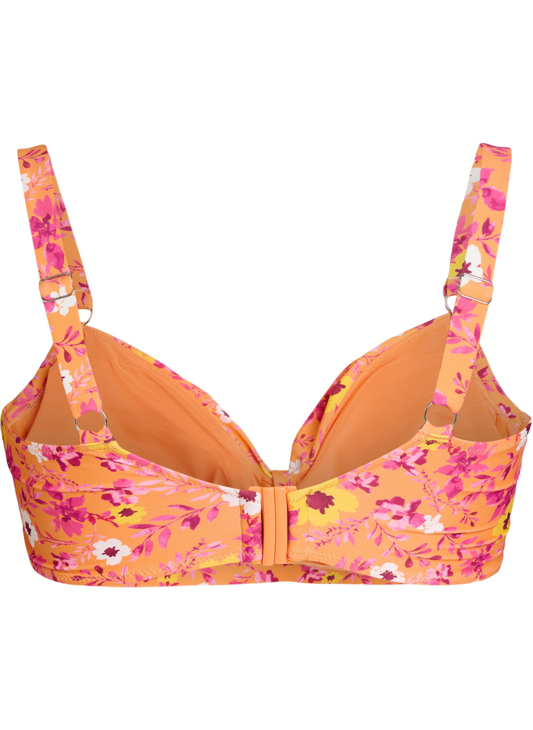 Zizzi Kaarituelliset bikiniyl&auml;osa kuosilla, Oranssi, Packshot image number 1