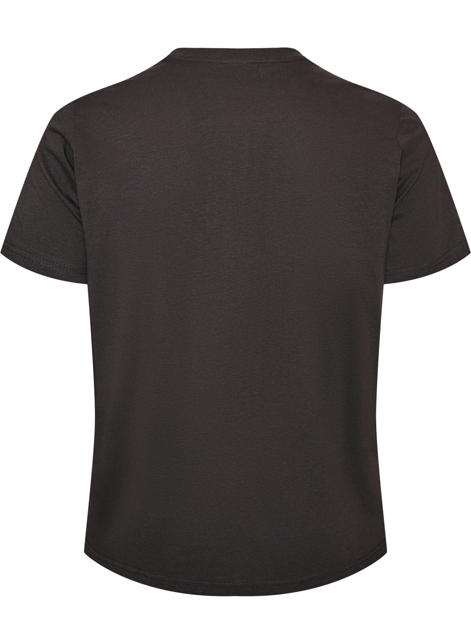 ZizziPuuvillainen T-paita etupainatuksella, Harmaa, Packshot image number 1