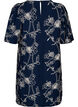 Lyhyt A-linjainen mekko kirjaillulla kuviolla, Sininen, Packshot image number 1