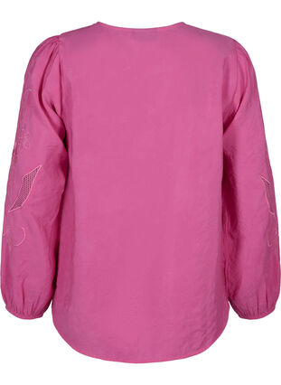 Tencel ™ -modaalista valmistettu pusero kirjotuilla yksityiskohdilla., Phlox Pink, Packshot image number 1
