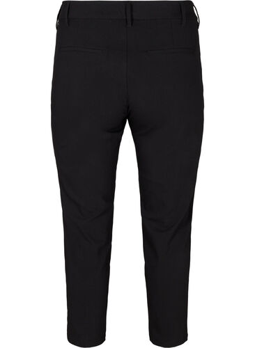 Klassiset nilkkapituiset housut viskoosista, Black, Packshot image number 1
