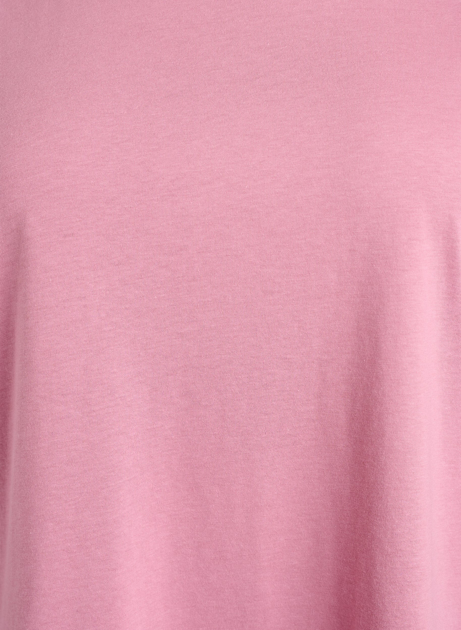 Zizzi Lyhythihainen t-paita puuvillasekoitteesta, Vaaleanpunainen, Packshot image number 2