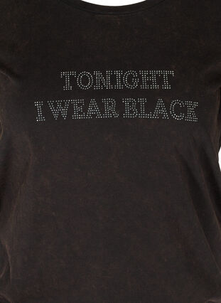 Ekologisesta puuvillasta valmistettu t-paita smokkirypytyksellä , Black, Packshot image number 2