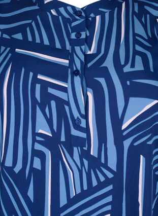 FLASH – Kuvioitu tunika pitkillä hihoilla, Medieval Blue AOP, Packshot image number 2