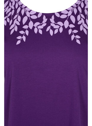 Puuvillainen t-paita printtiyksityiskohdilla , Violet Ind Mel Feath, Packshot image number 2