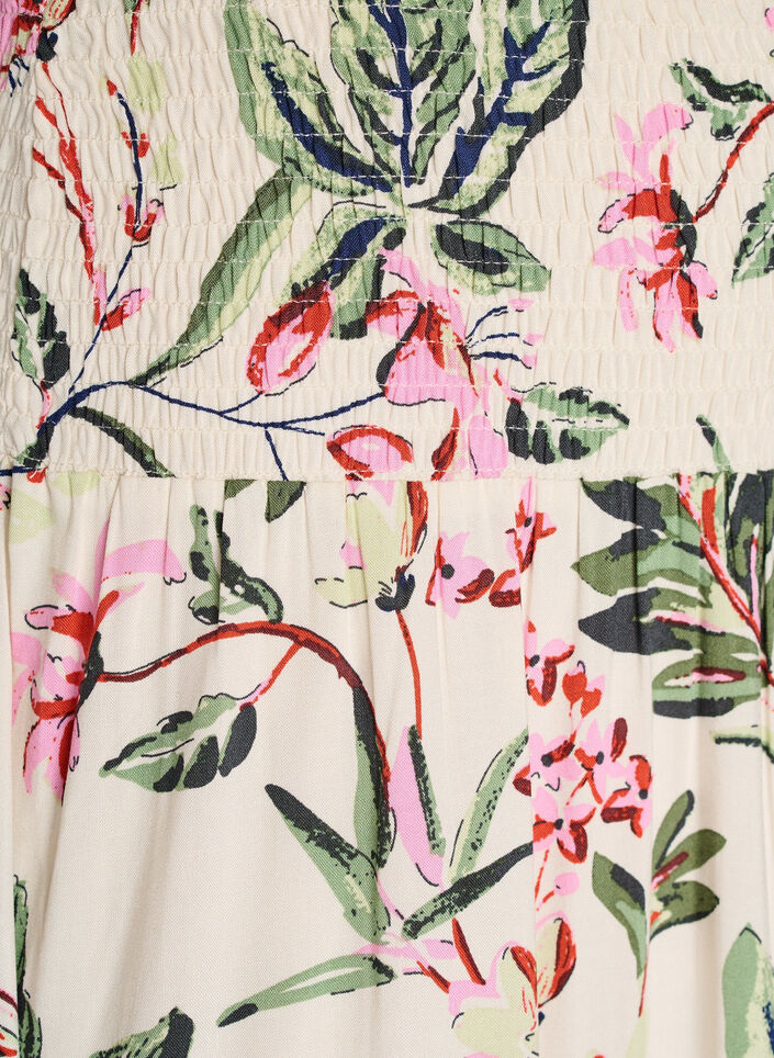 Viskoosista valmistettu rypytetty maksihame, Vanilja, Packshot image number 2