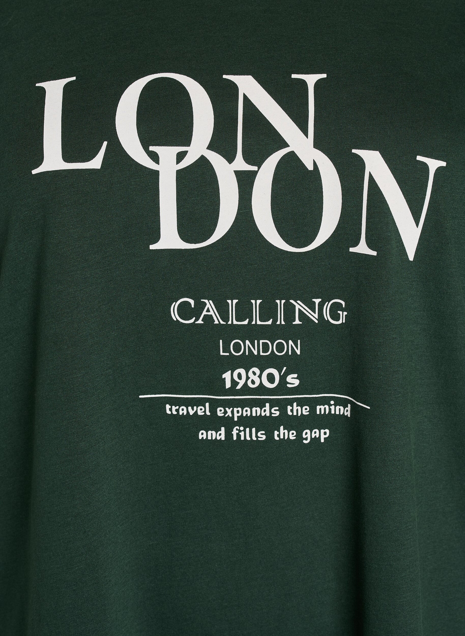 Zizzi T-paita printill&auml;, Vihre&auml;, Packshot image number 2