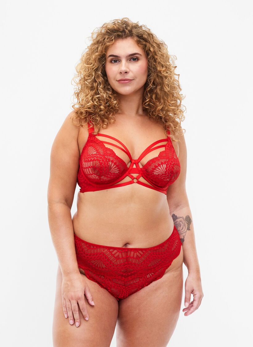 Pitsiset g-stringit normaalilla vyötäröllä, Salsa, Model image number 0