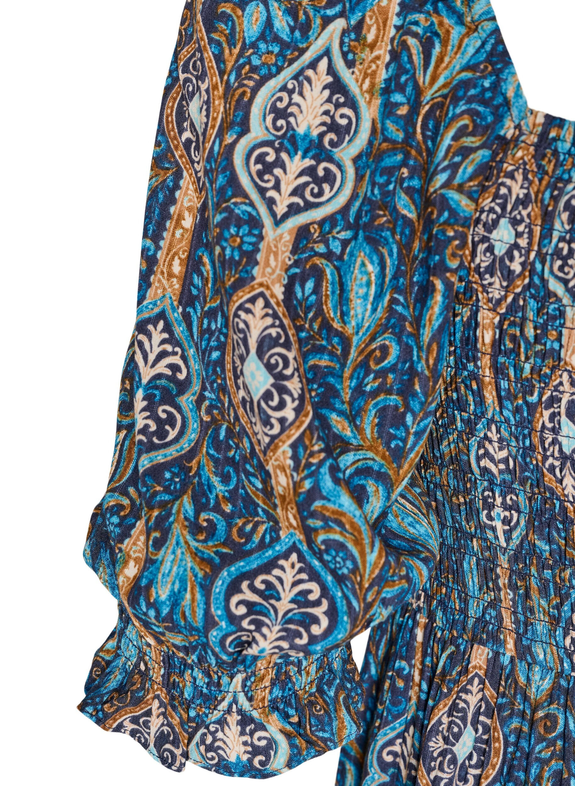 ZizziKes&auml;mekko viskoosista paisley-kuosilla, Sininen, Packshot image number 3