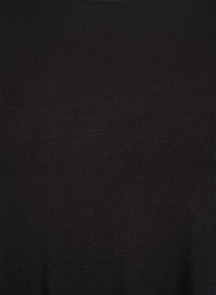 Yksiv&auml;rinen pusero pitkill&auml; hihoilla, Musta, Packshot image number 2