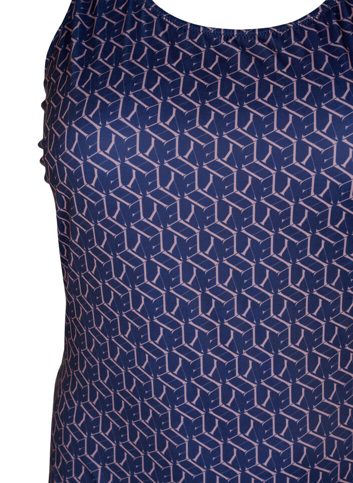 Uimapuku kuosilla ja ristitetyllä selällä, Text Print, Packshot image number 2