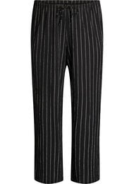 Leve&auml;lahkeiset housut kevyest&auml; teksturoidusta kankaasta, Musta