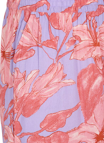 Väljät culottes-housut viskoosista, Lavender Flower, Packshot image number 2