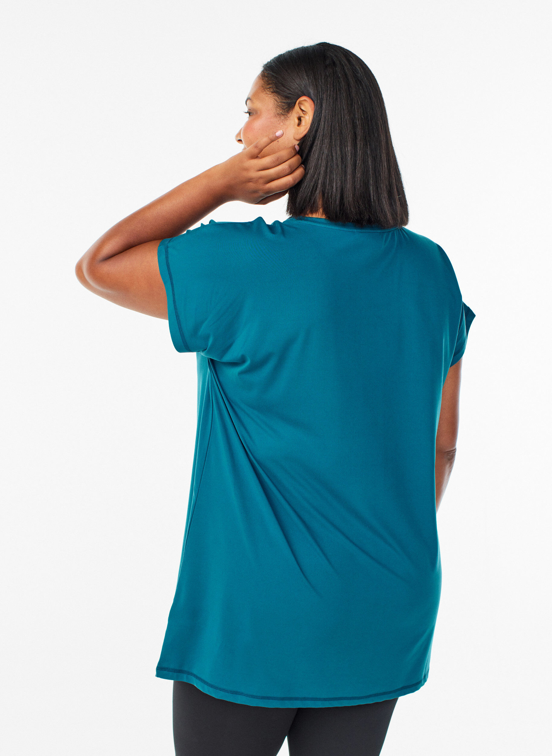 Zizzi Pitk&auml; treeni-T-paita, Sininen, Model image number 2