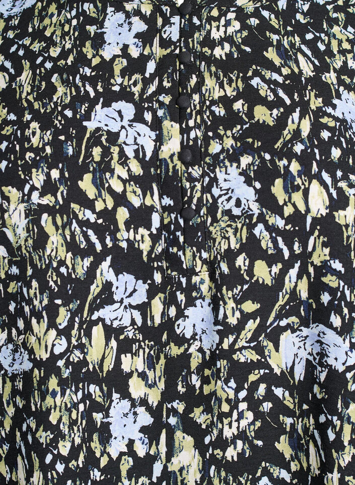 Pitk&auml;hihainen pusero kuviolla ja napeilla, Musta, Packshot image number 2