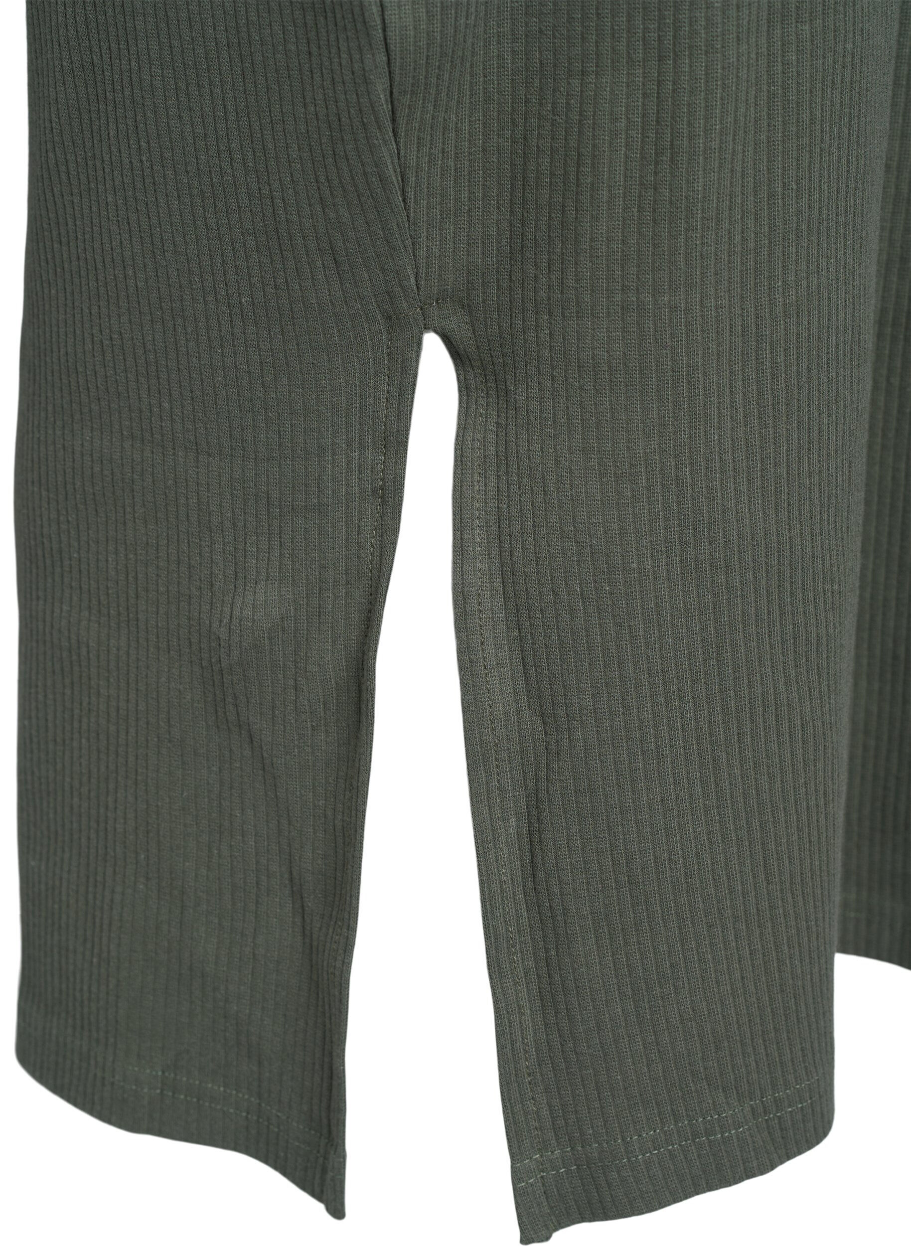 Zizzi Maximekko lyhyill&auml; hihoilla ja jersey-kankaasta, Vihre&auml;, Packshot image number 3