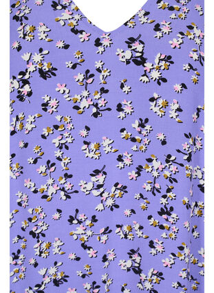 Viskoosista valmistettu midimekko kukkakuosilla , Lilac Flower Print, Packshot image number 2