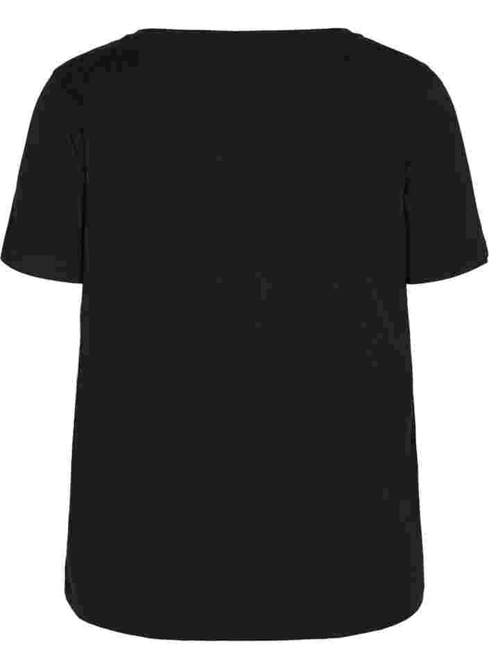 T-paita printillä treeniin , Black w. LFT, Packshot image number 1