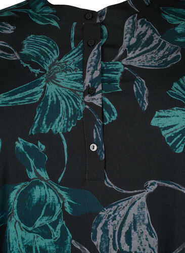 FLASH – Kukallinen tunika pitkillä hihoilla, Black Scarab Flower, Packshot image number 2