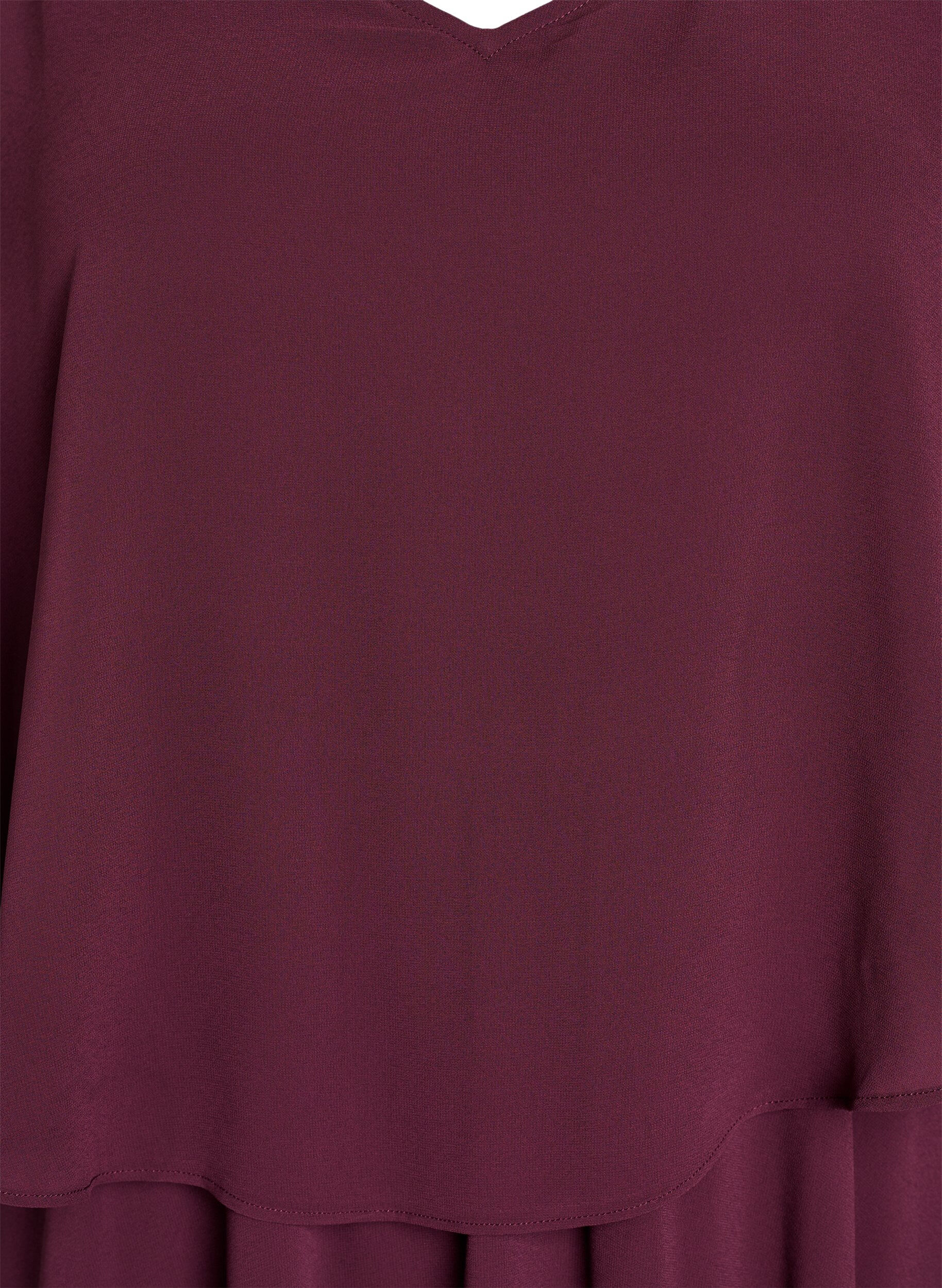 Zizzi Lyhythihainen maksimekko A-mallissa, Punainen, Packshot image number 2