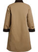 Puolimittainen takki vakosamettikauluksella, Beige, Packshot image number 1