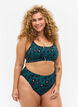 Korkeavyötäröinen bikinialaosa, Teal Leopard, Model image number 0