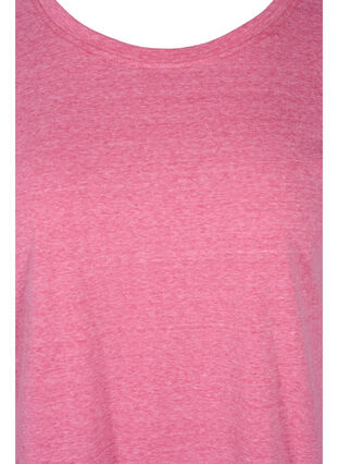 Meleerattu puuvillainen t-paita, Fandango Pink Mél, Packshot image number 2