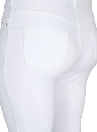 Slim fit Emily-farkut normaalilla vyötäröllä, White, Packshot image number 3