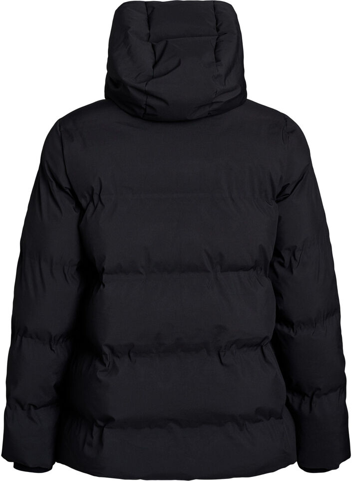 Lyhyt toppatakki irrotettavalla hupulla, Musta, Packshot image number 1