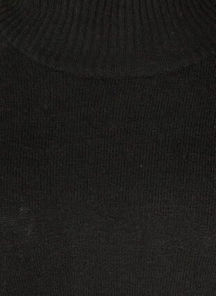 Neuleponcho nappiyksityiskohdilla, Black, Packshot image number 2