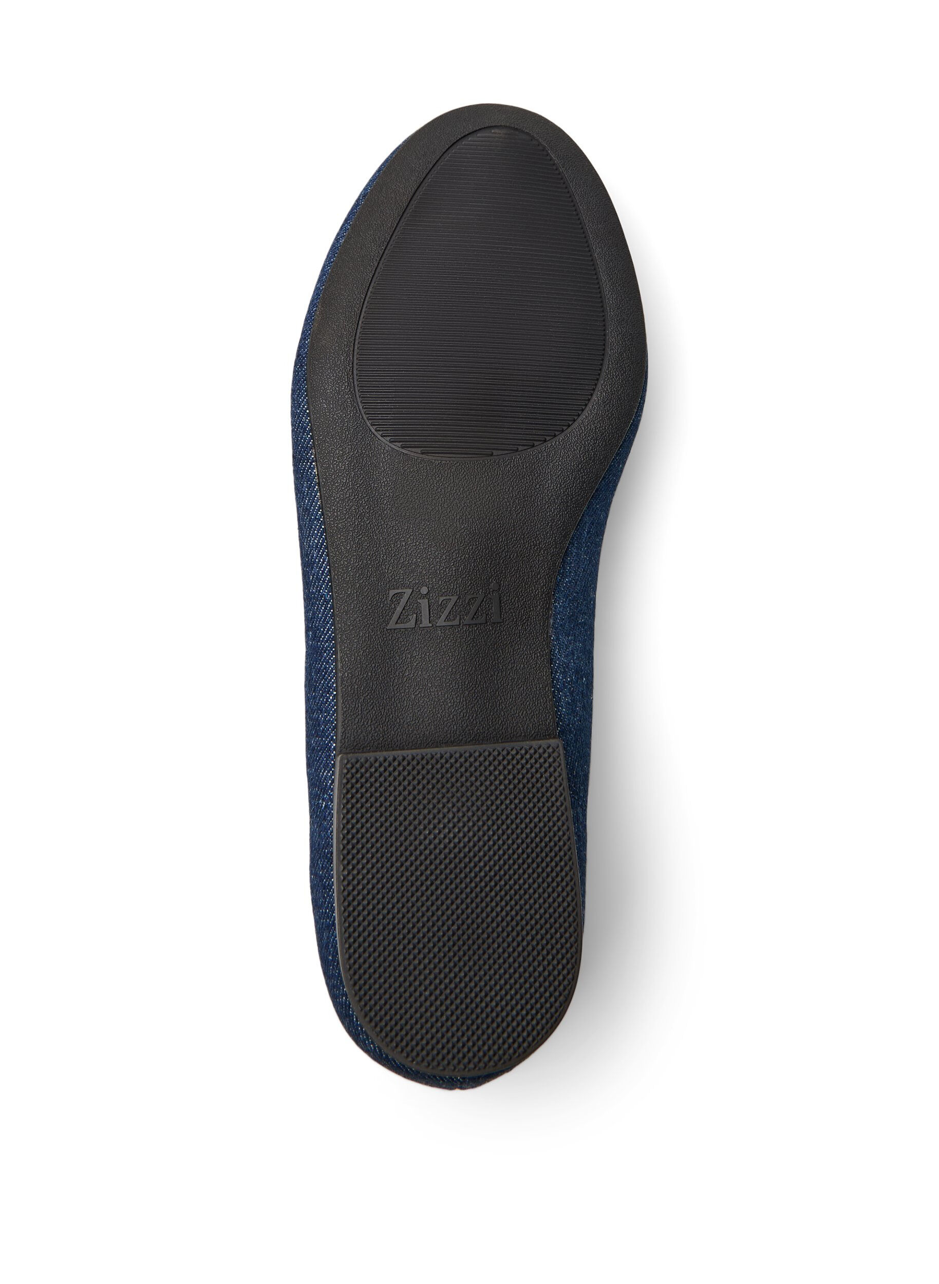 Zizzi Leve&auml;lestiset - denimballerinat rusetilla, Sininen, Packshot image number 4