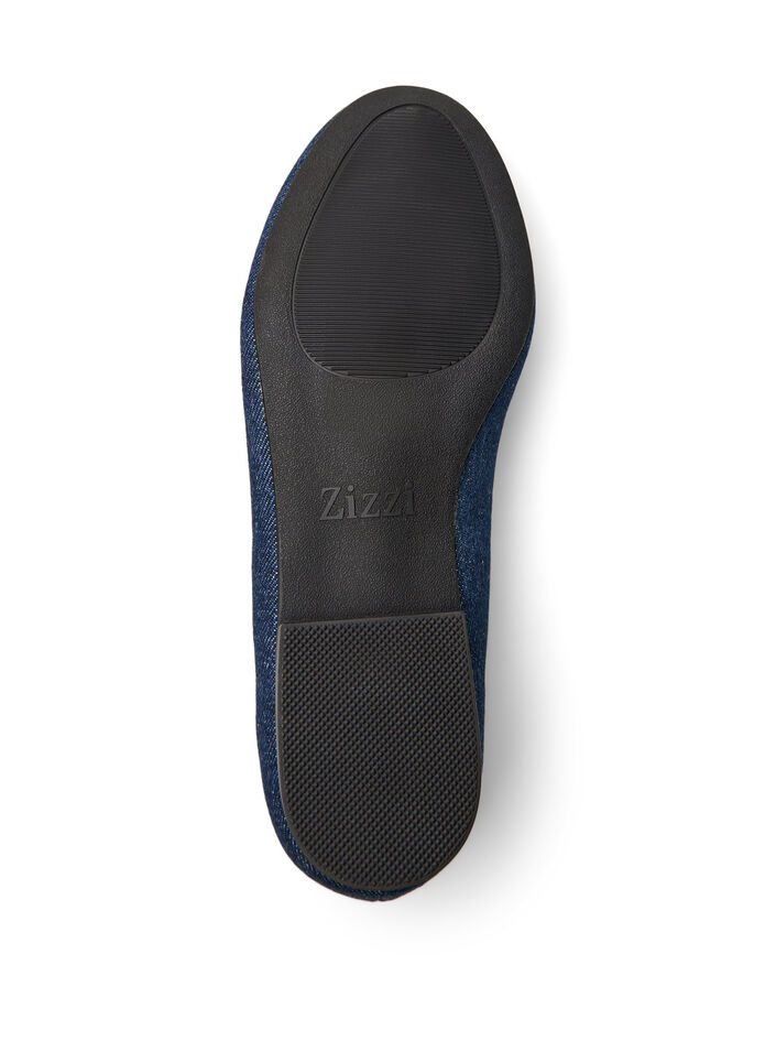 Leveälestiset - denimballerinat rusetilla, Sininen, Packshot