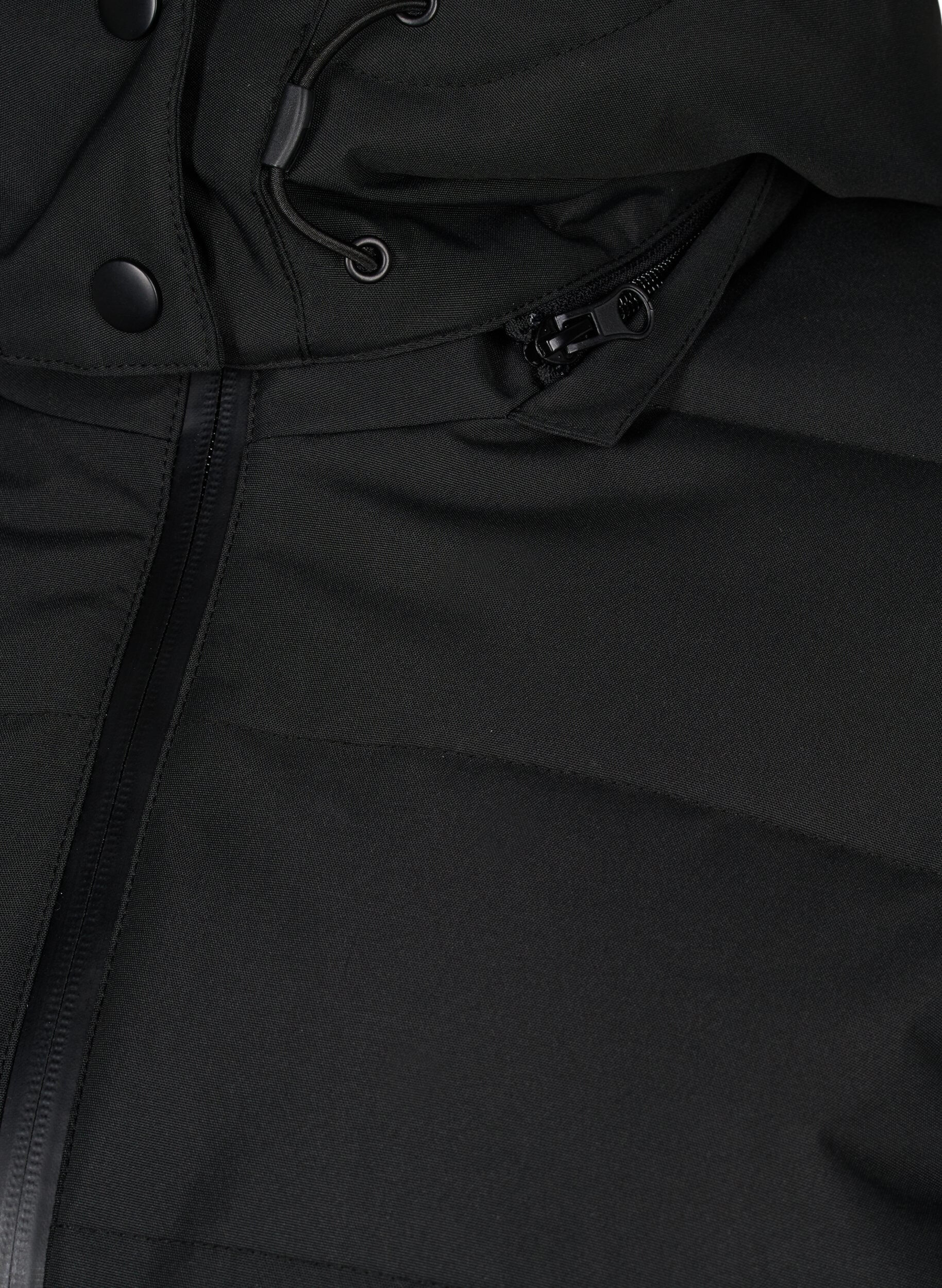 Zizzi Hiihtotakki, jossa on huppu ja vy&ouml;, Black, Packshot image number 4