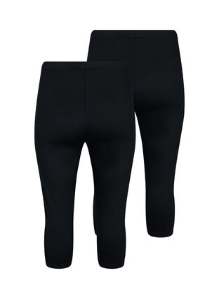 FLASH - 2 kpl 3/4-pituisia leggingsejä, Black/Black, Packshot image number 1