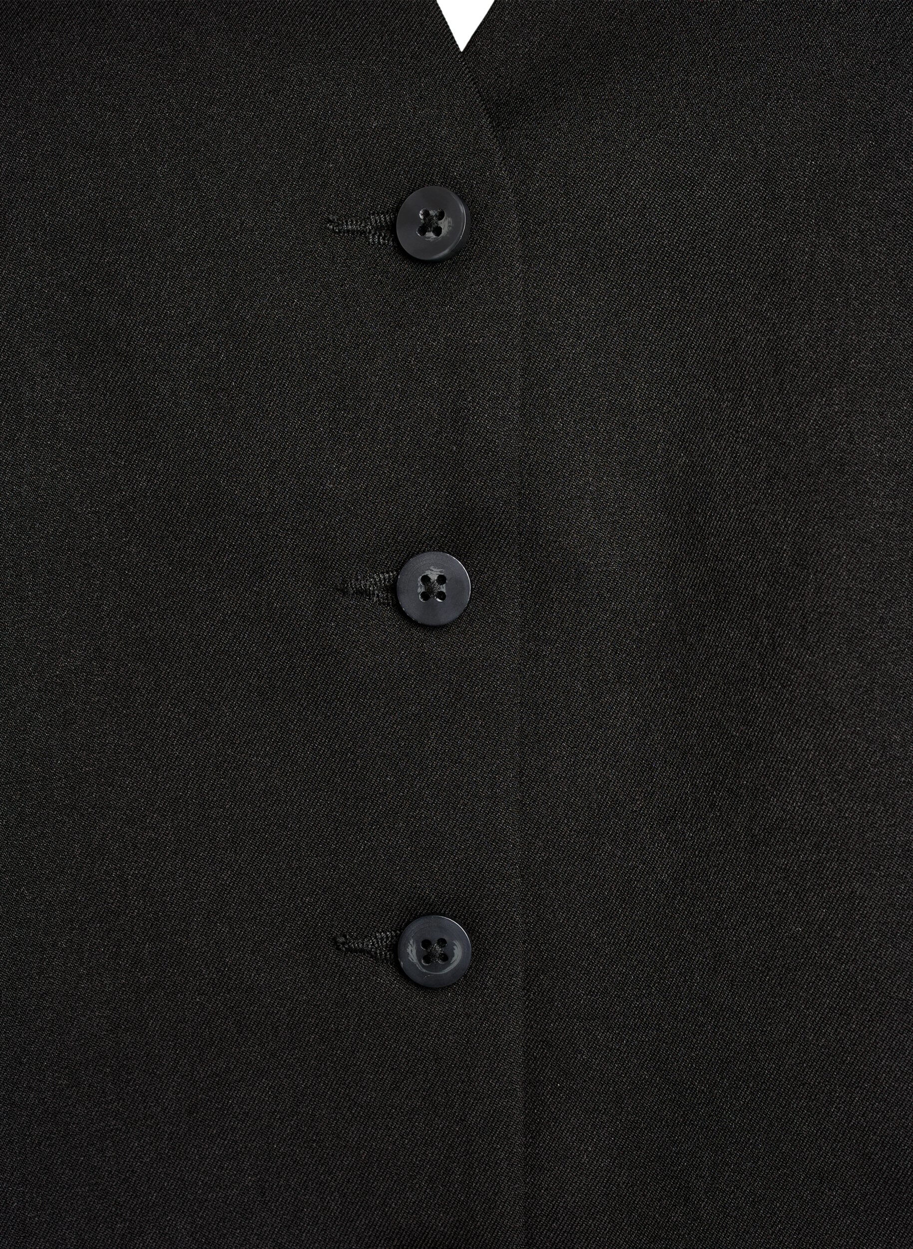 Zizzi Liivi nappikiinnityksell&auml;, Musta, Packshot image number 2