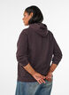 Hupullinen collegepaita vetoketjulla ja taskuilla, Ruskea, Model image number 2