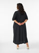 Midimekko V-p&auml;&auml;ntiell&auml; ja tekstuurilla, Musta, Model image number 1