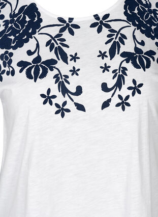 T-paita printillä, Bright White W. mood indigo, Packshot image number 2