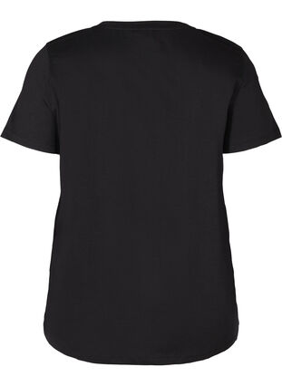 Treeni t-paita printillä, Black, Packshot image number 1