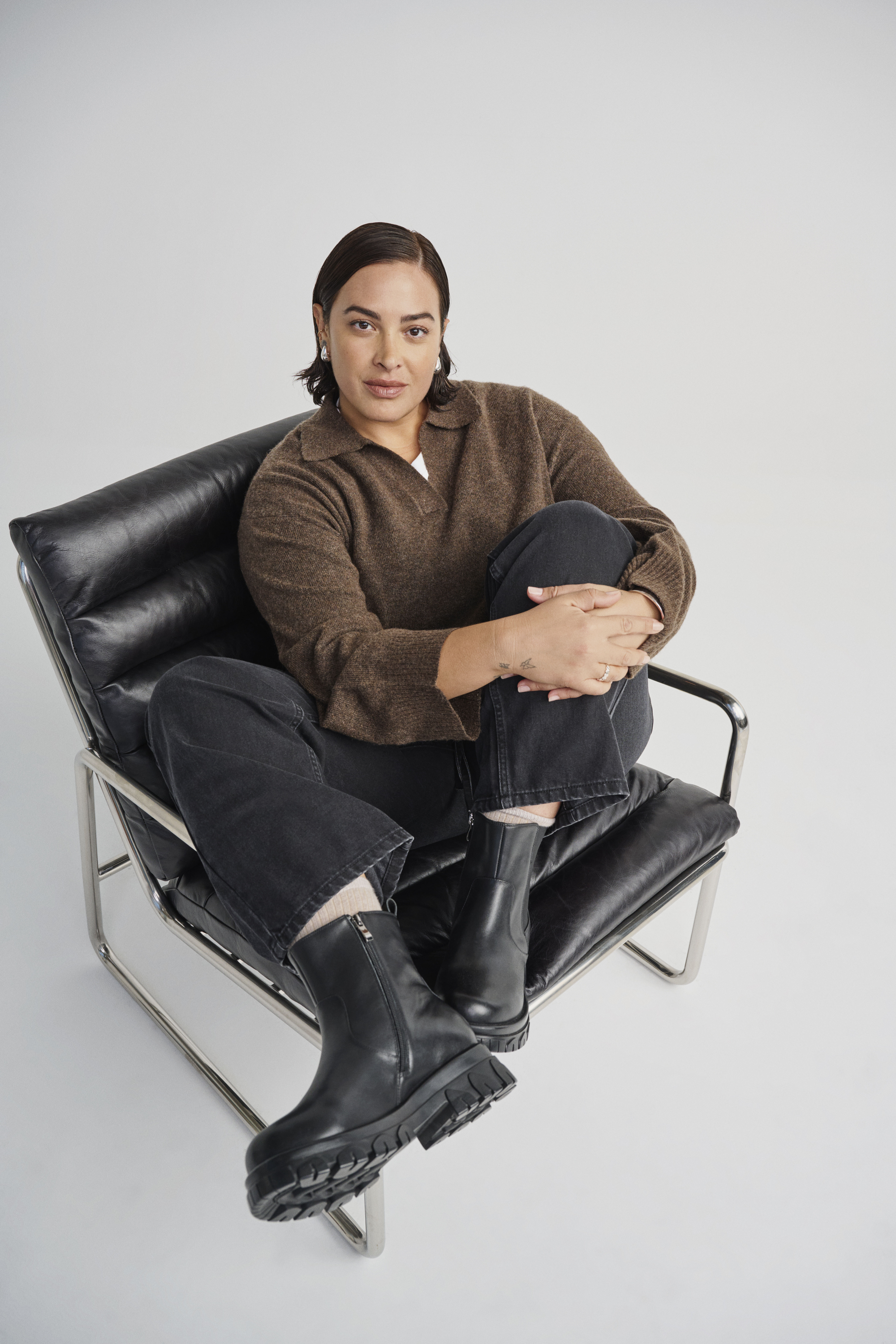 Zizzi Nahkasaapas vetoketjulla, , Model