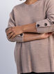 Neulepusero ribbineuloksella ja nappiyksityiskohdilla, Beige, Model image number 3