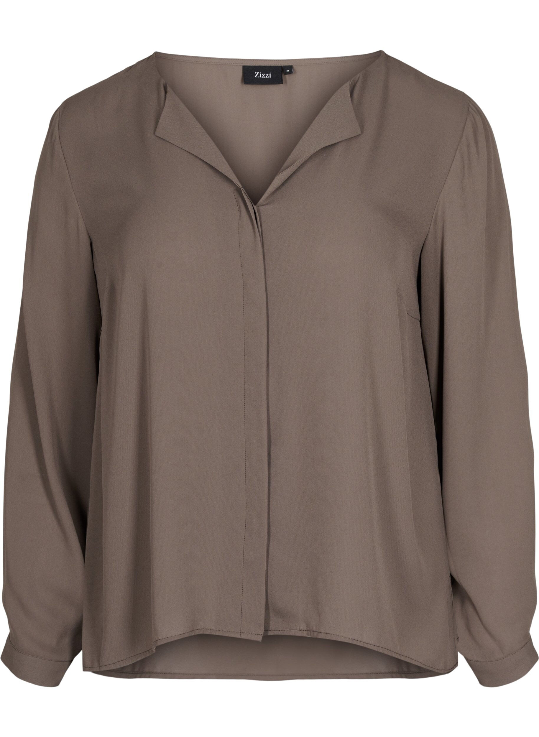 Zizzi Yksiv&auml;rinen paita v-p&auml;&auml;ntiell&auml;, Falcon, Packshot image number 0