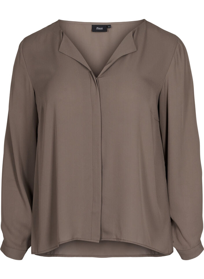 Yksivärinen paita v-pääntiellä, Falcon, Packshot image number 0