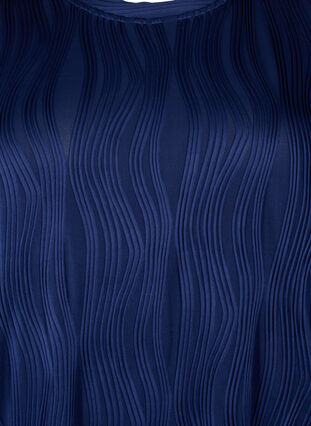 Pitkähihaisessa mekossa kuvioitu kuvio, Maritime Blue, Packshot image number 2