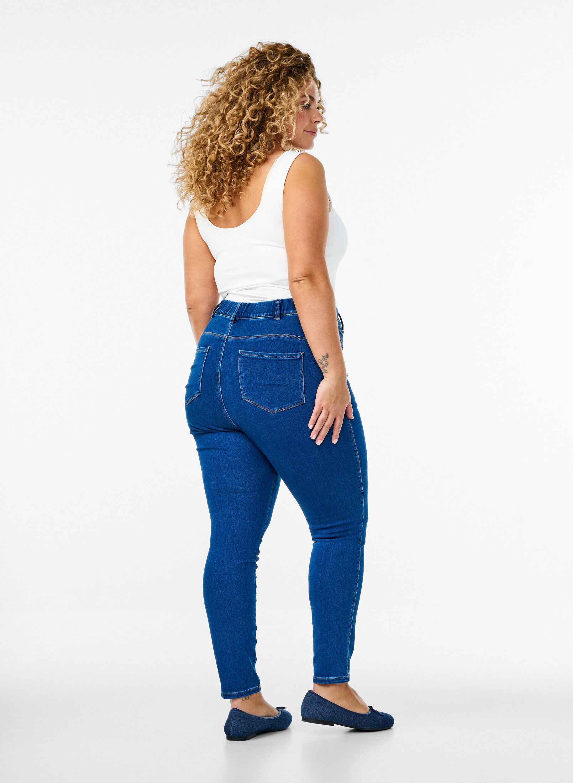 ZizziKorkeavy&ouml;t&auml;r&ouml;iset jeggingsit, Sininen, Model image number 1
