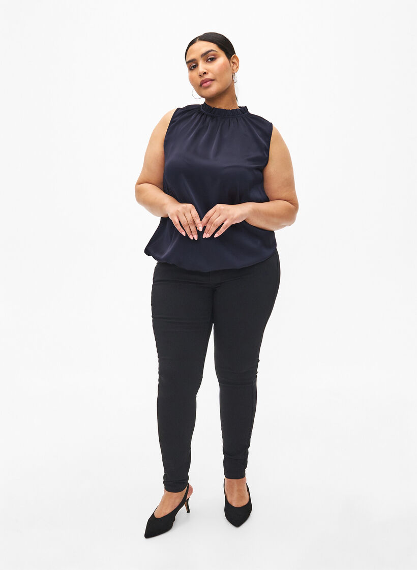 Hihaton juhlatoppi satiinista, Night Sky, Model image number 3