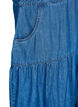 Midimittainen denimmekko napeilla ja lyhyill&auml; hihoilla, Sininen, Packshot image number 3