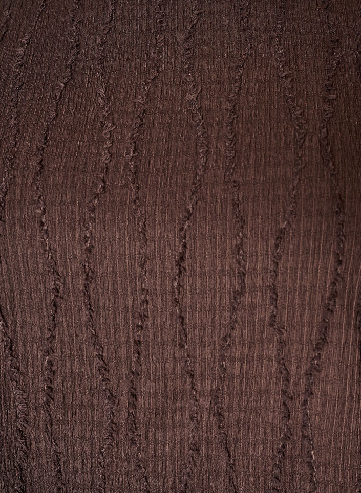 Jerseypusero aaltoilevalla tekstuurilla, Ruskea, Packshot image number 2