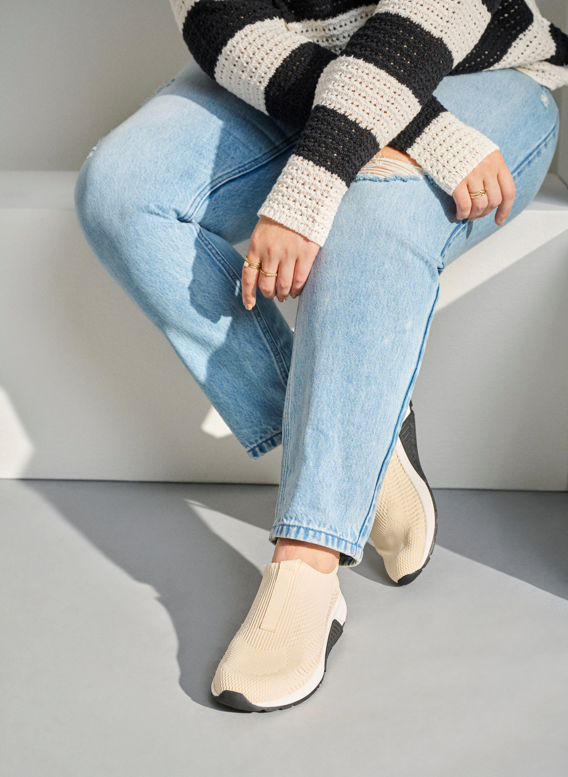 Zizzi Leve&auml;lestiset - Slip-on lenkkarit, Beige, Image image number 0